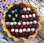 American Flag Pie w/Whipped Cream