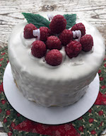Vanilla Cake with Raspberries